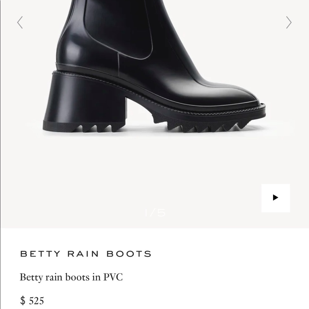 Chloe PVC Rain boots! Only worn twice